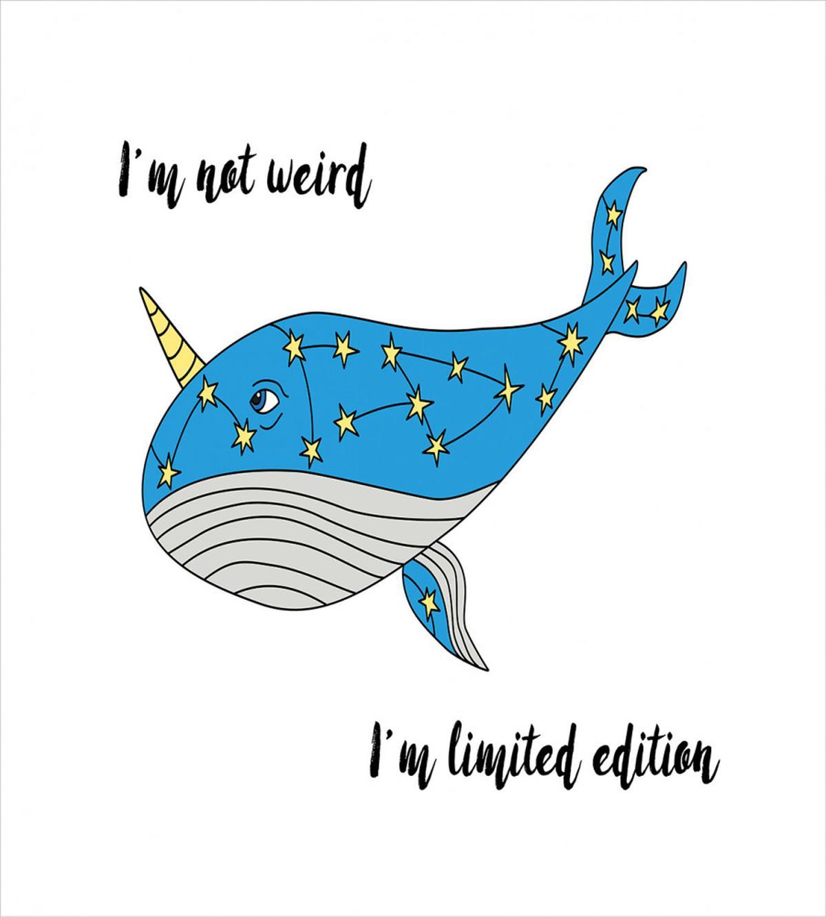 Hand Drawn Blue Whale — Pattern