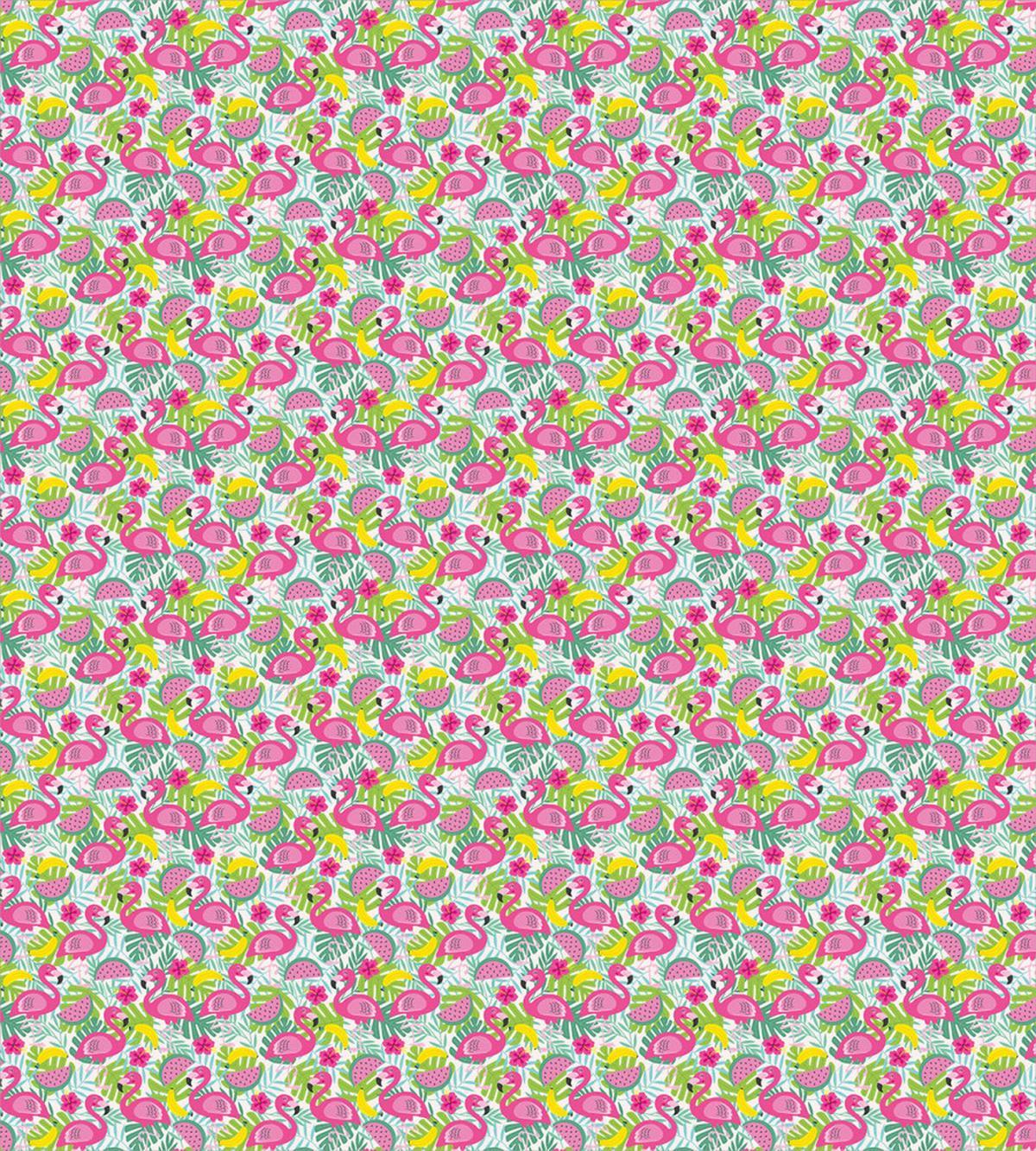 Exotic Flamingo Cartoon — Pattern