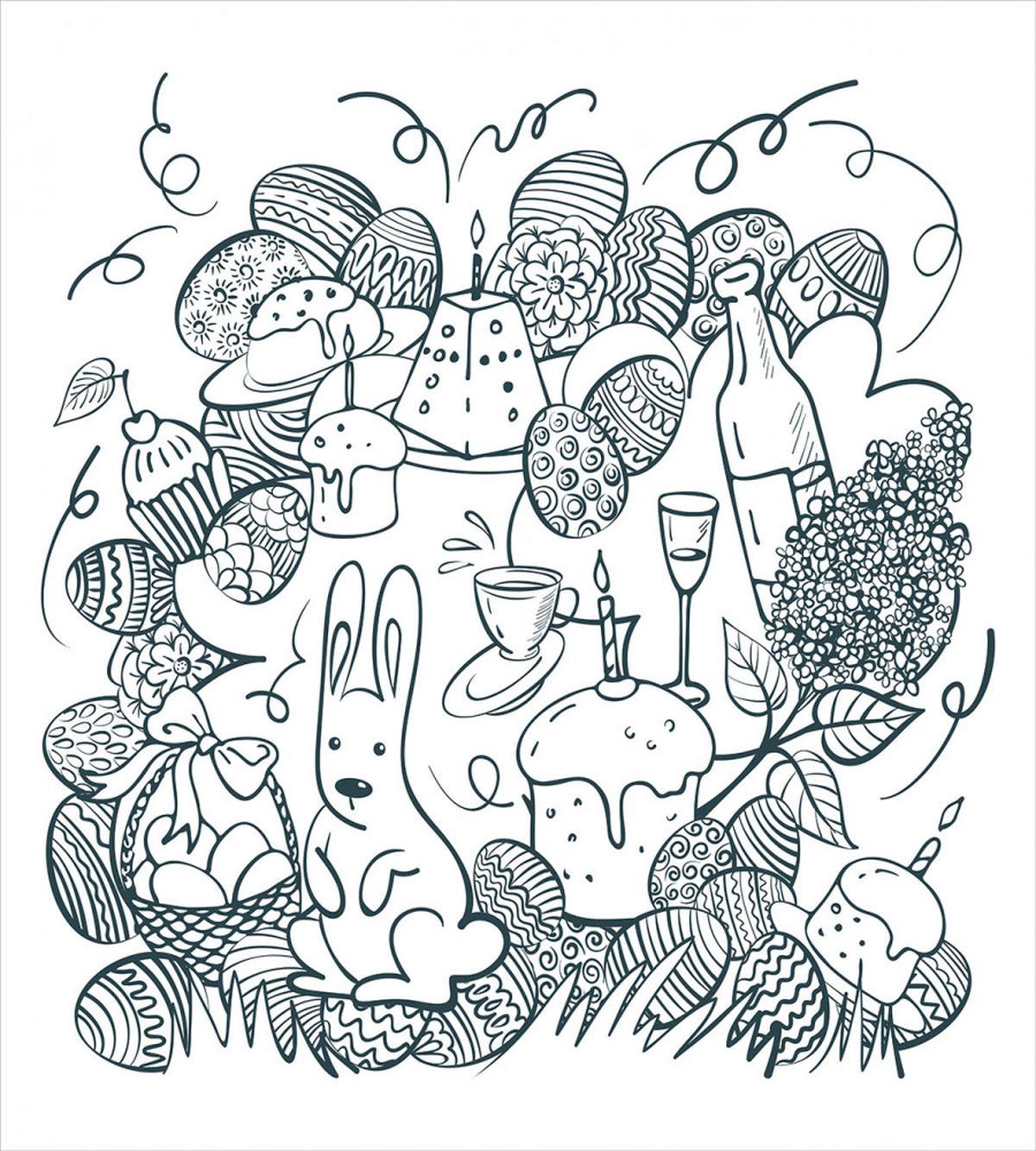 Monochrome Art Easter — Pattern