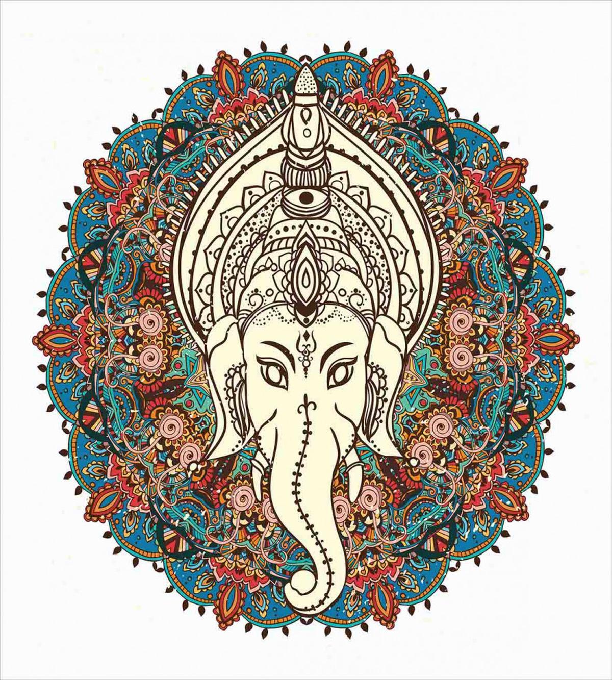 Mandala Floral Elephant — Pattern