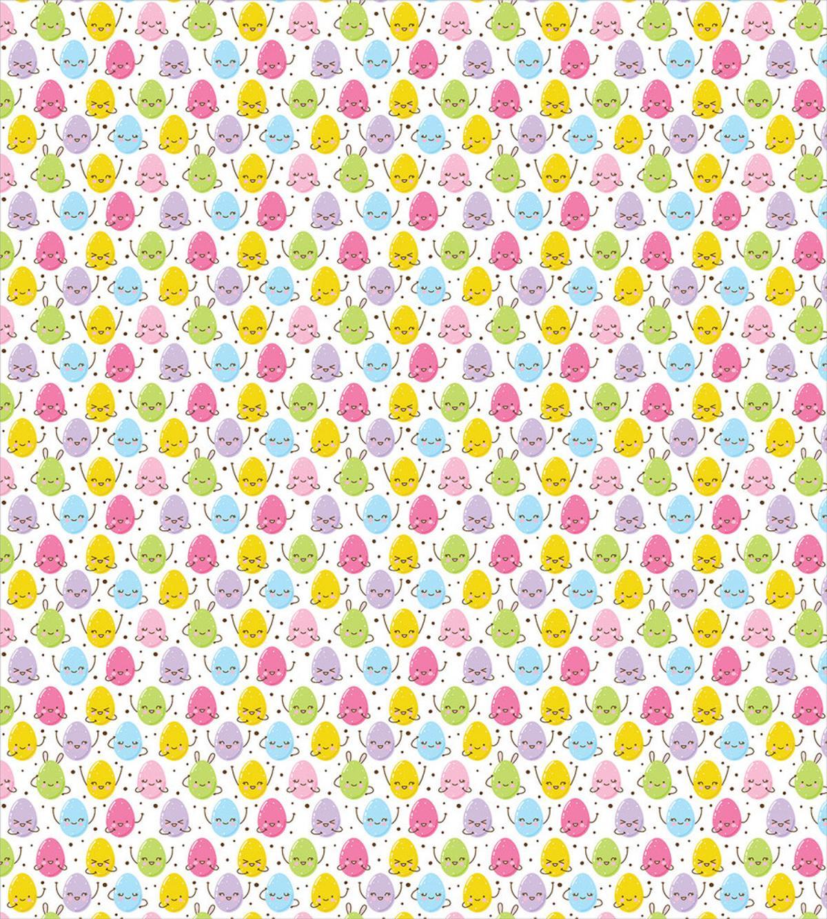 Colorful Happy Eggs and Dots — Pattern