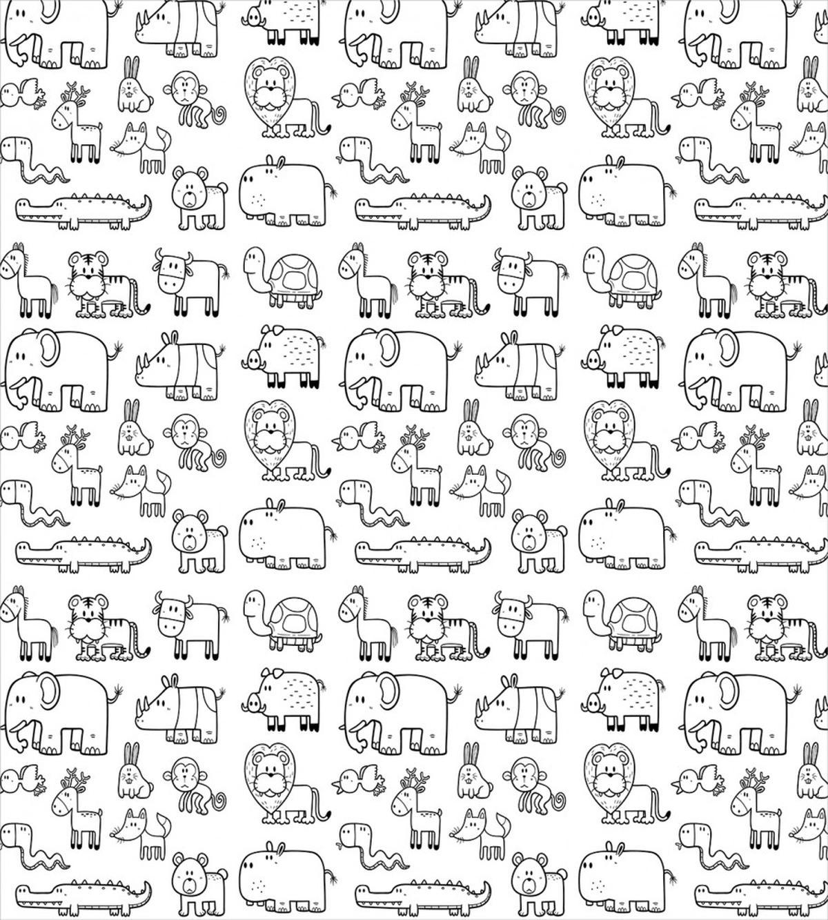Wild Safari Animals Set — Pattern