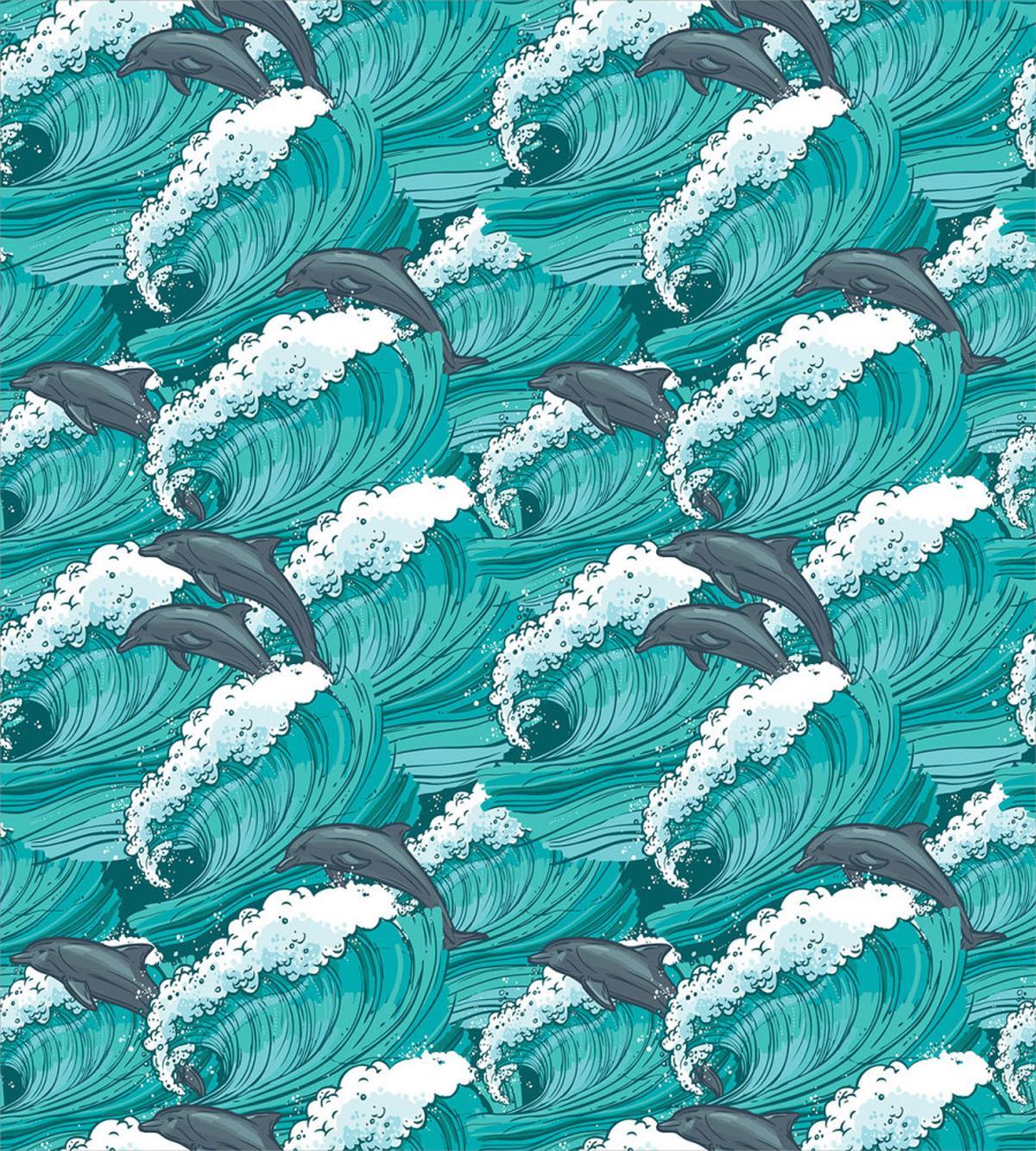 Surfing Doodle Dolphins — Pattern