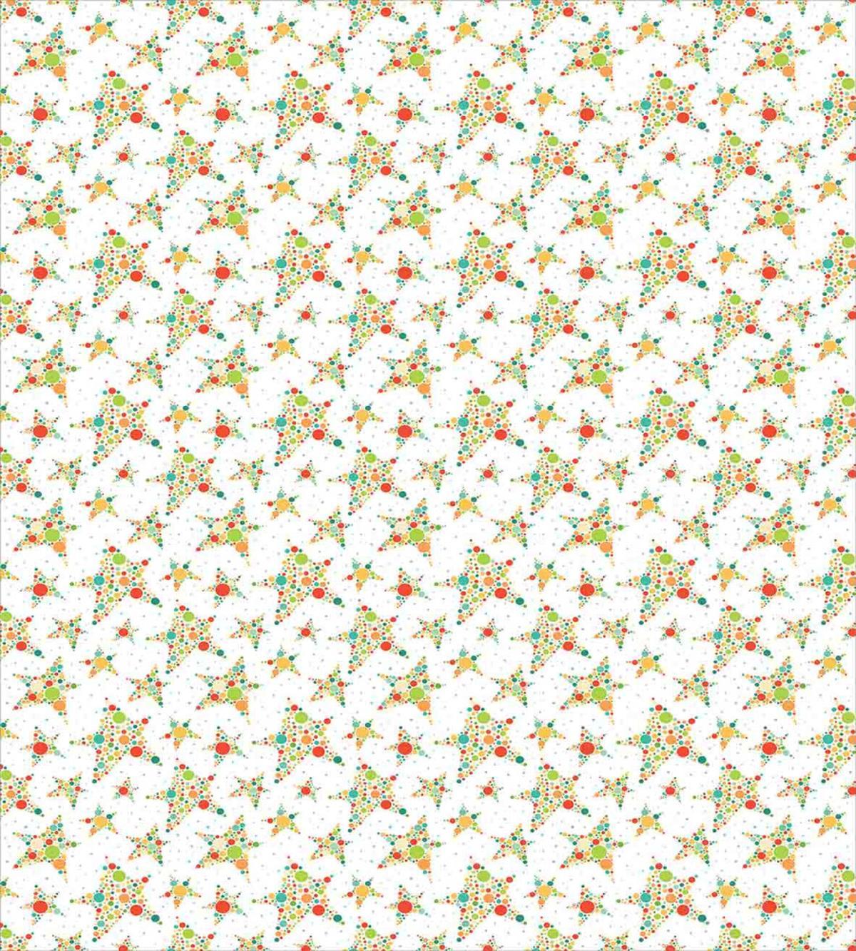 Colorful Dotted Star Shapes — Pattern