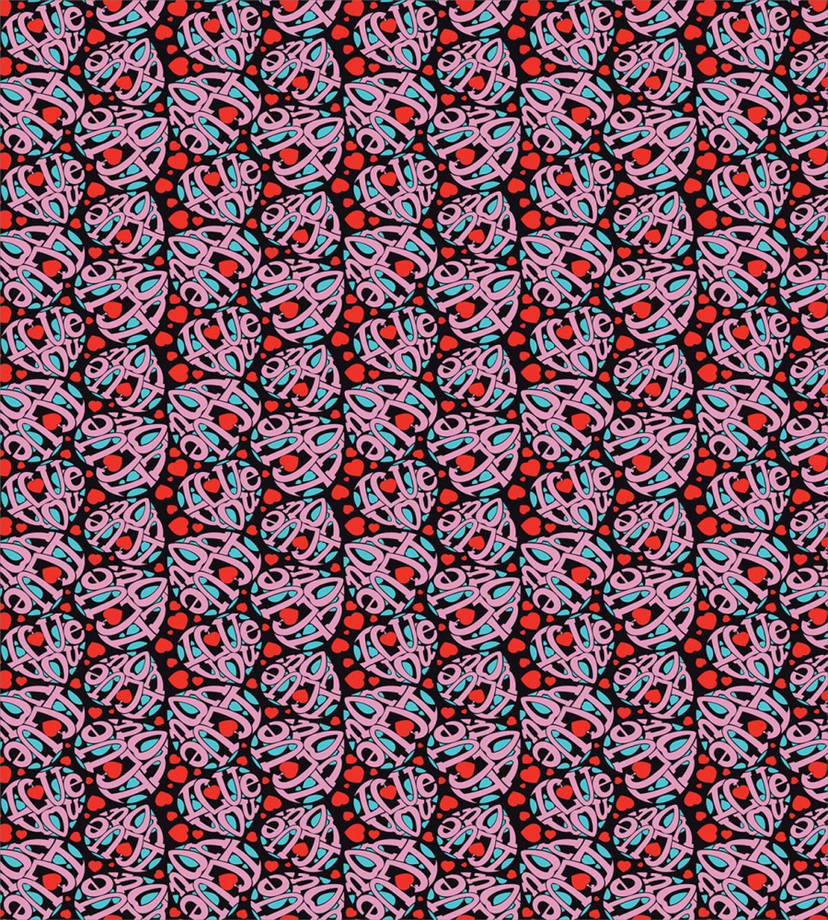 Heart Shape Letters — Pattern