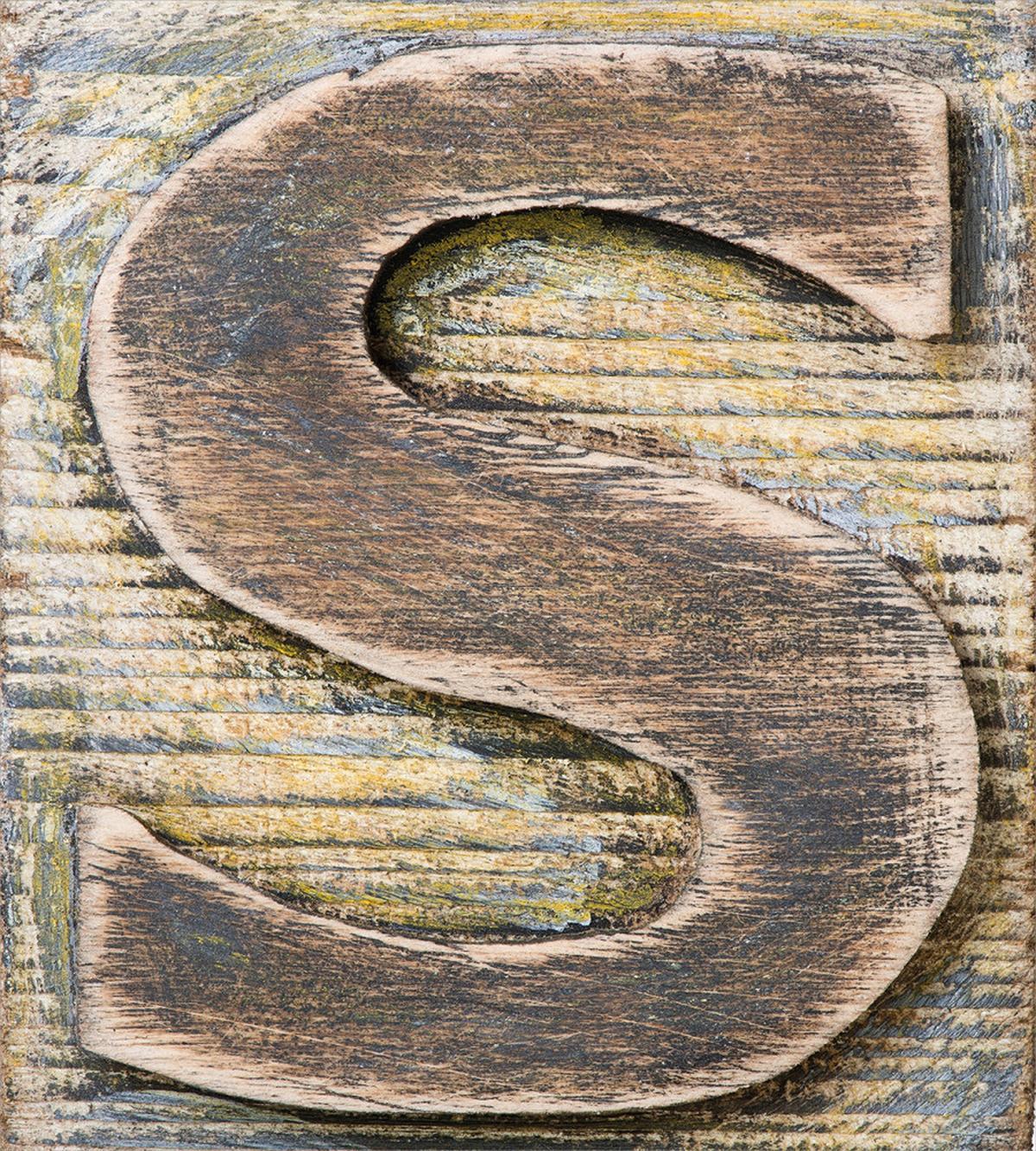 Wooden Block S Font — Pattern