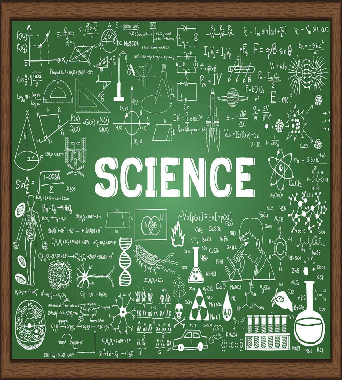Science Word on Chalkboard — Pattern