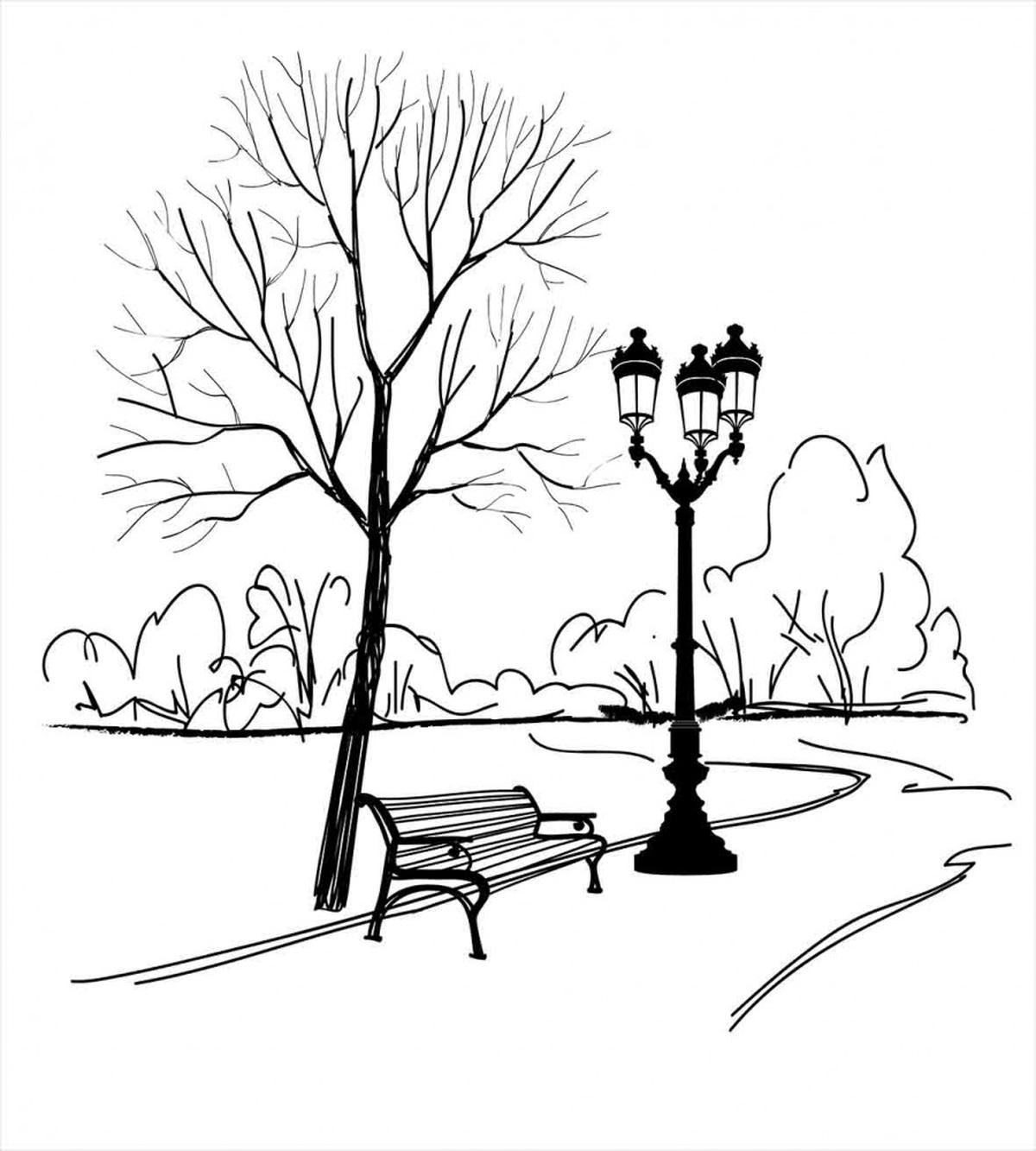 Serenity in Fall Park — Pattern