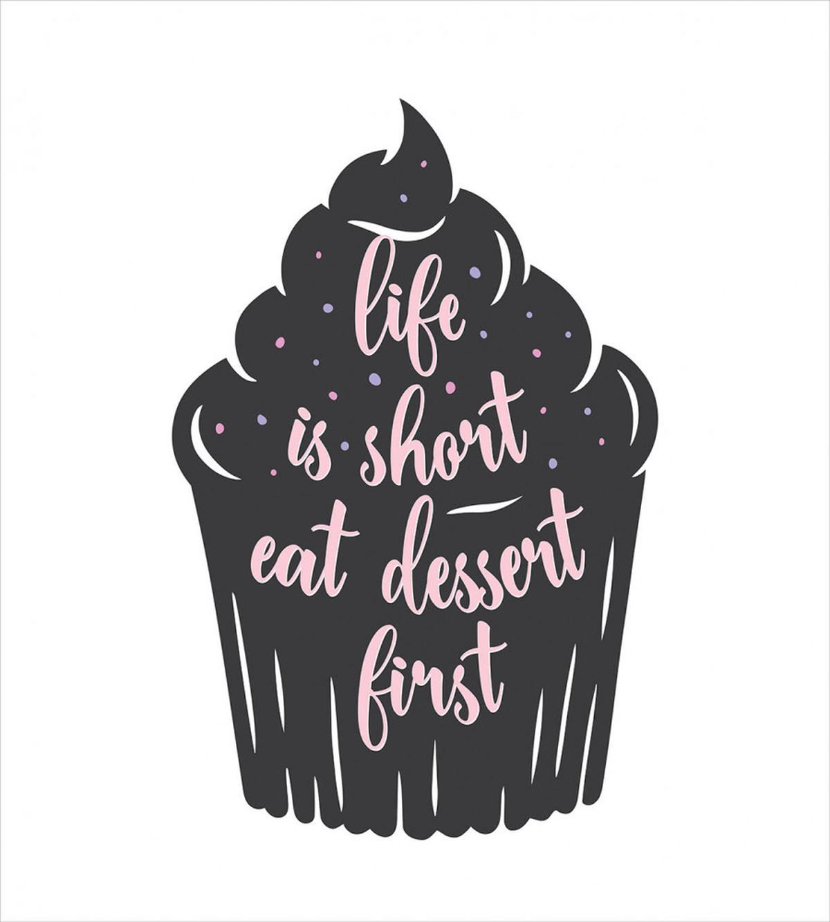Cupcake Silhouette Dots — Pattern