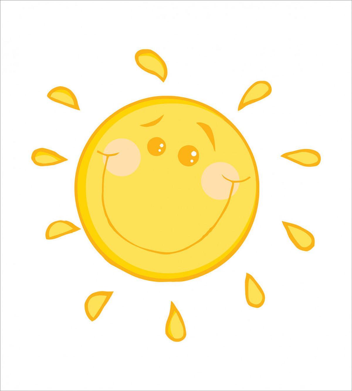 Simple Happy Sun Character — Pattern