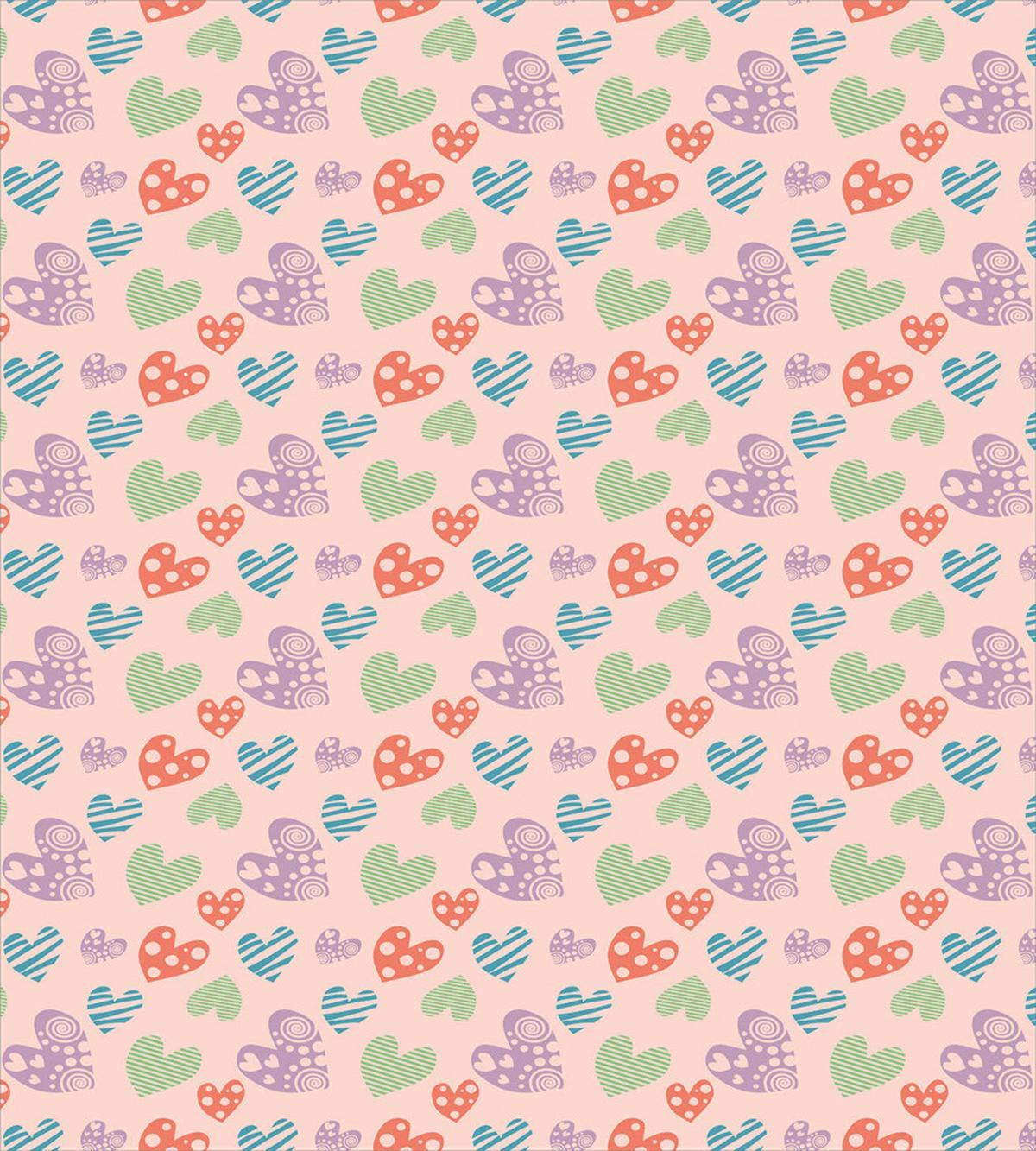Fun Hearts in Pastel Colors — Pattern
