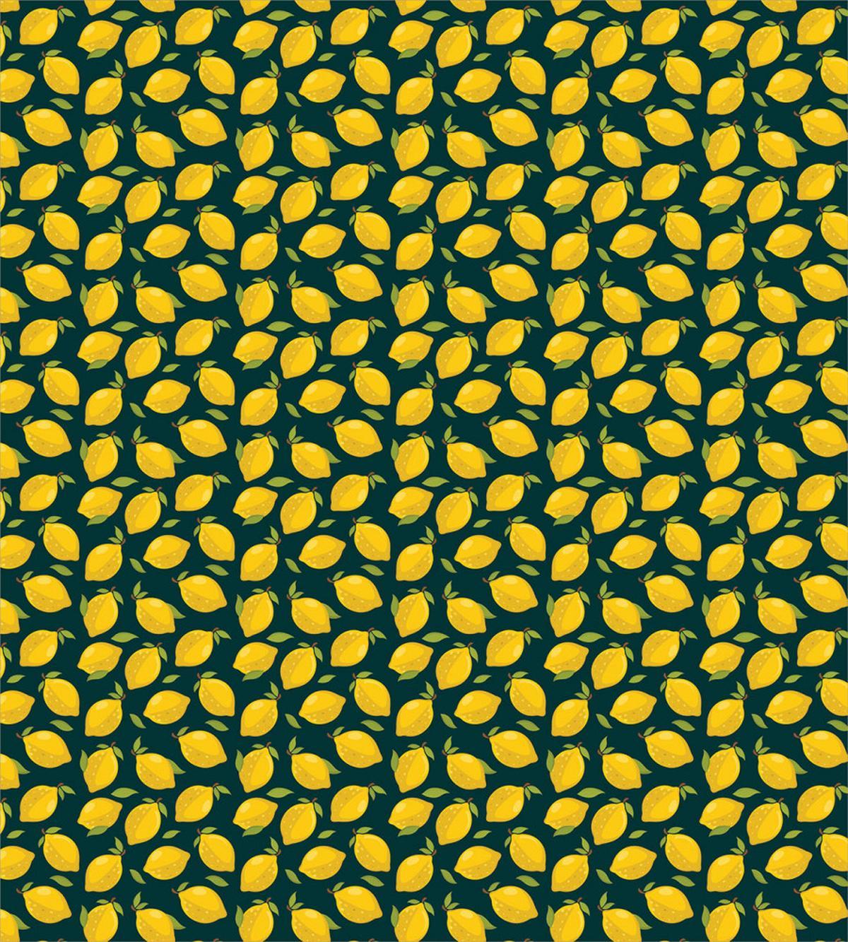 Citrus Cartoon with Leaves — Pattern