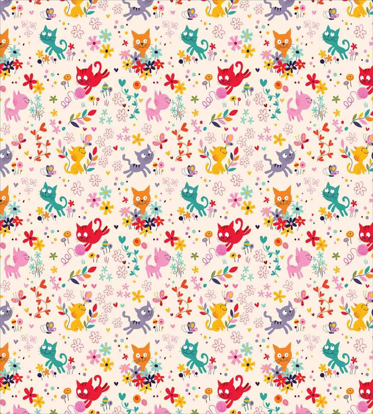 Playful Happy Kittens — Pattern