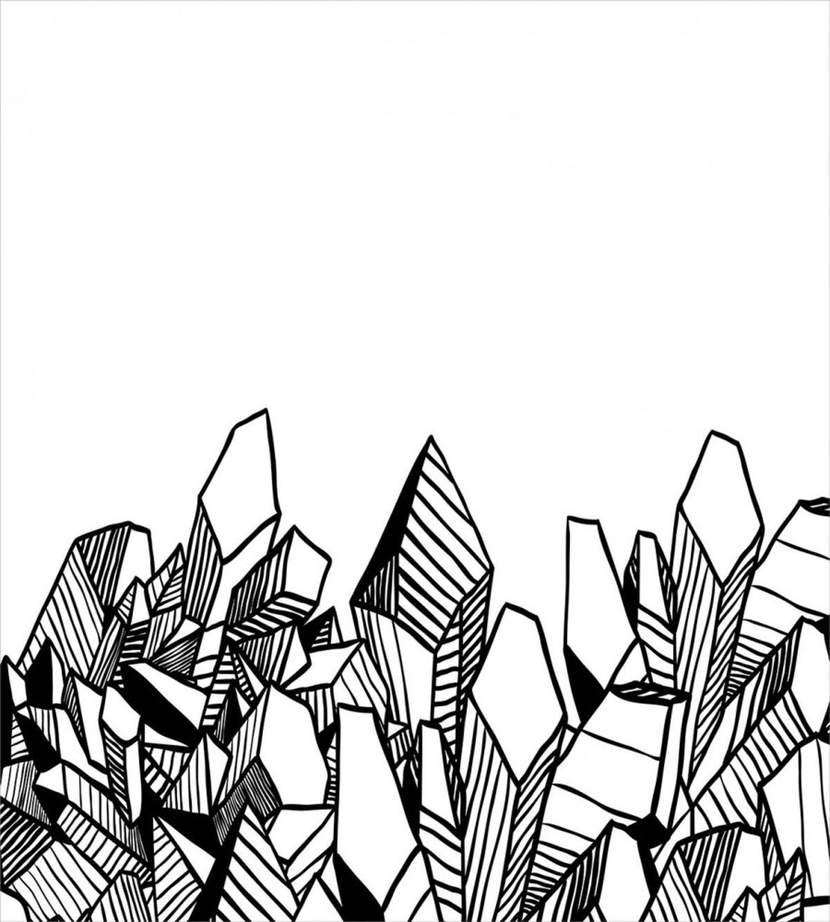 Hatched Crystals Drawing — Pattern