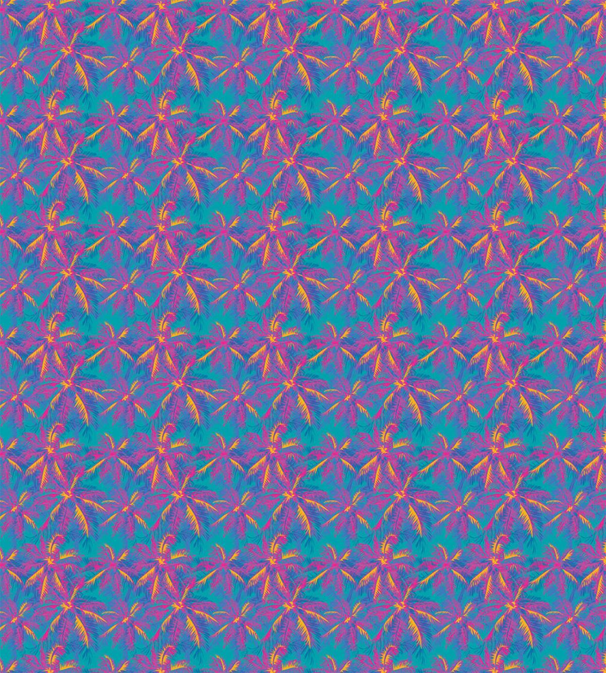 Vibrant Summer Party Trees Art — Pattern