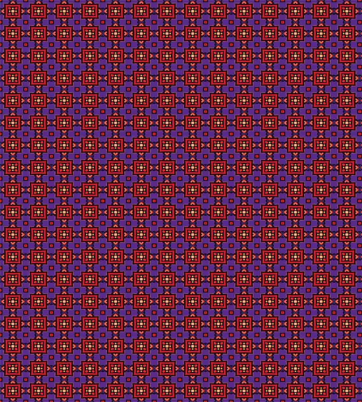 Square Tiles Petal Motifs — Pattern