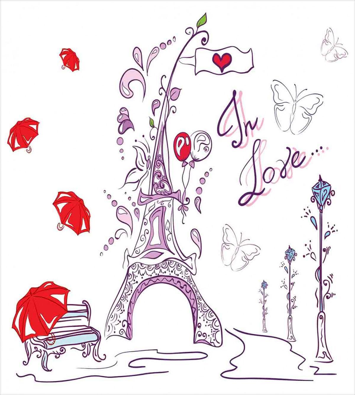 Doodle Romantic Paris — Pattern