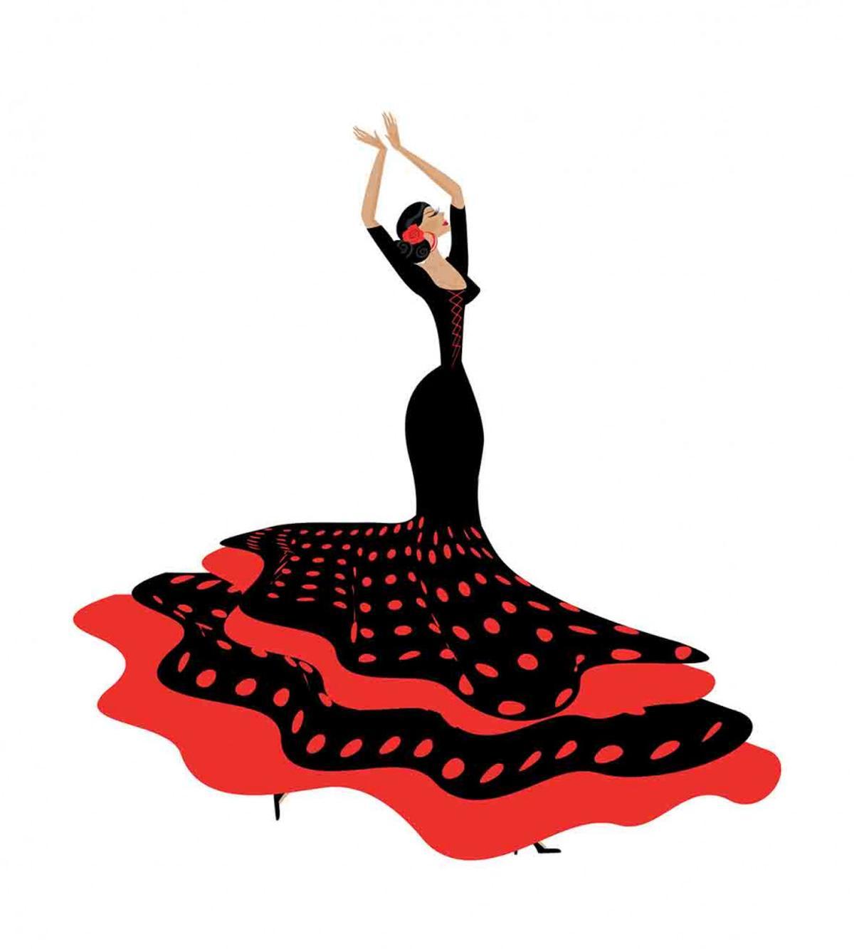 Flamenco Woman Folkloric — Pattern