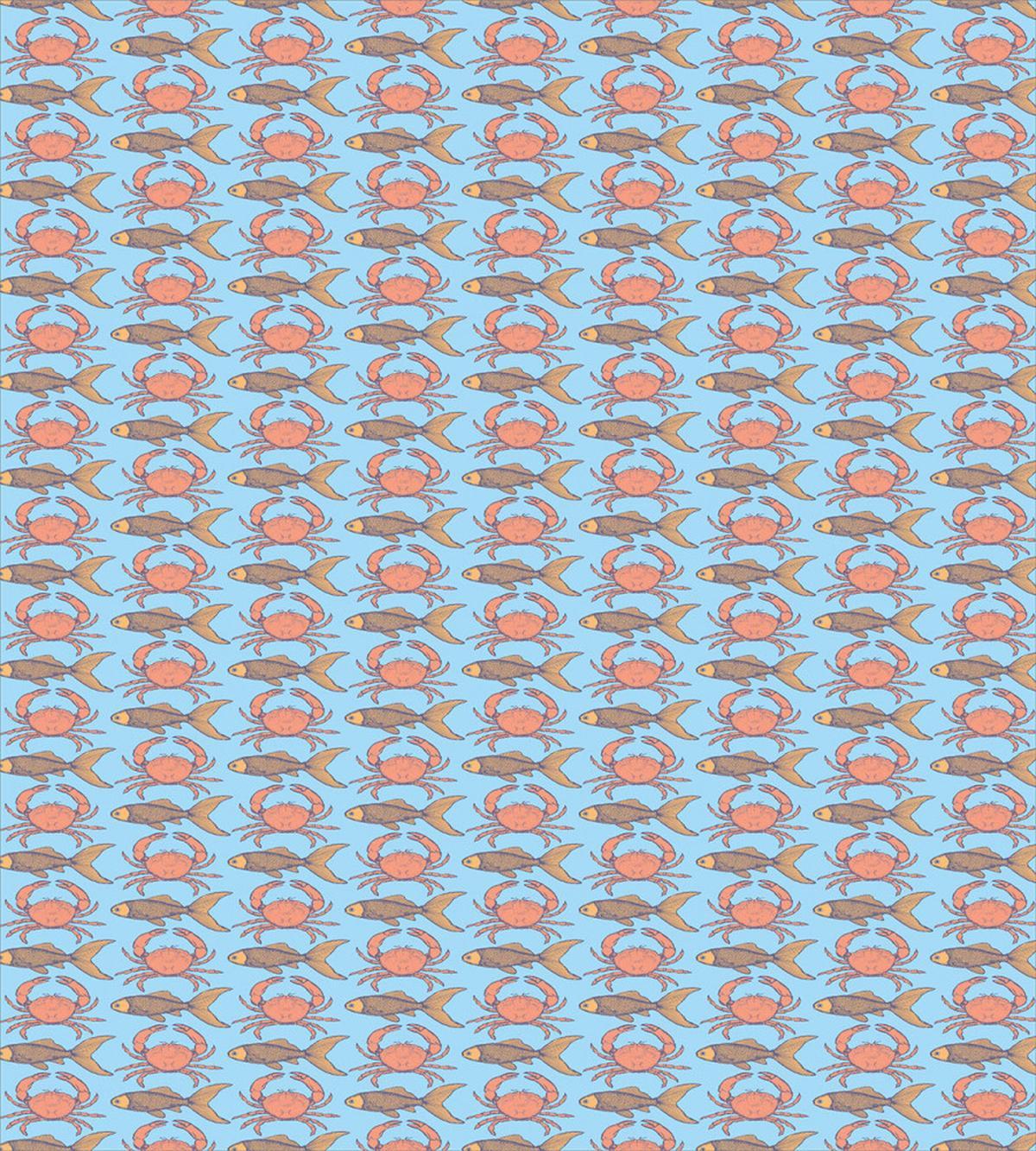 Crab and Fish Pattern Sketch — Pattern