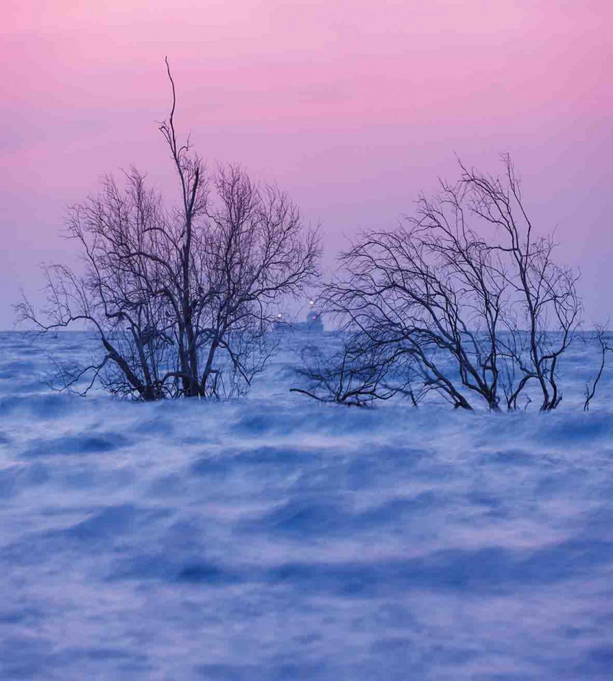 Wavy Sea During Twilight — Pattern
