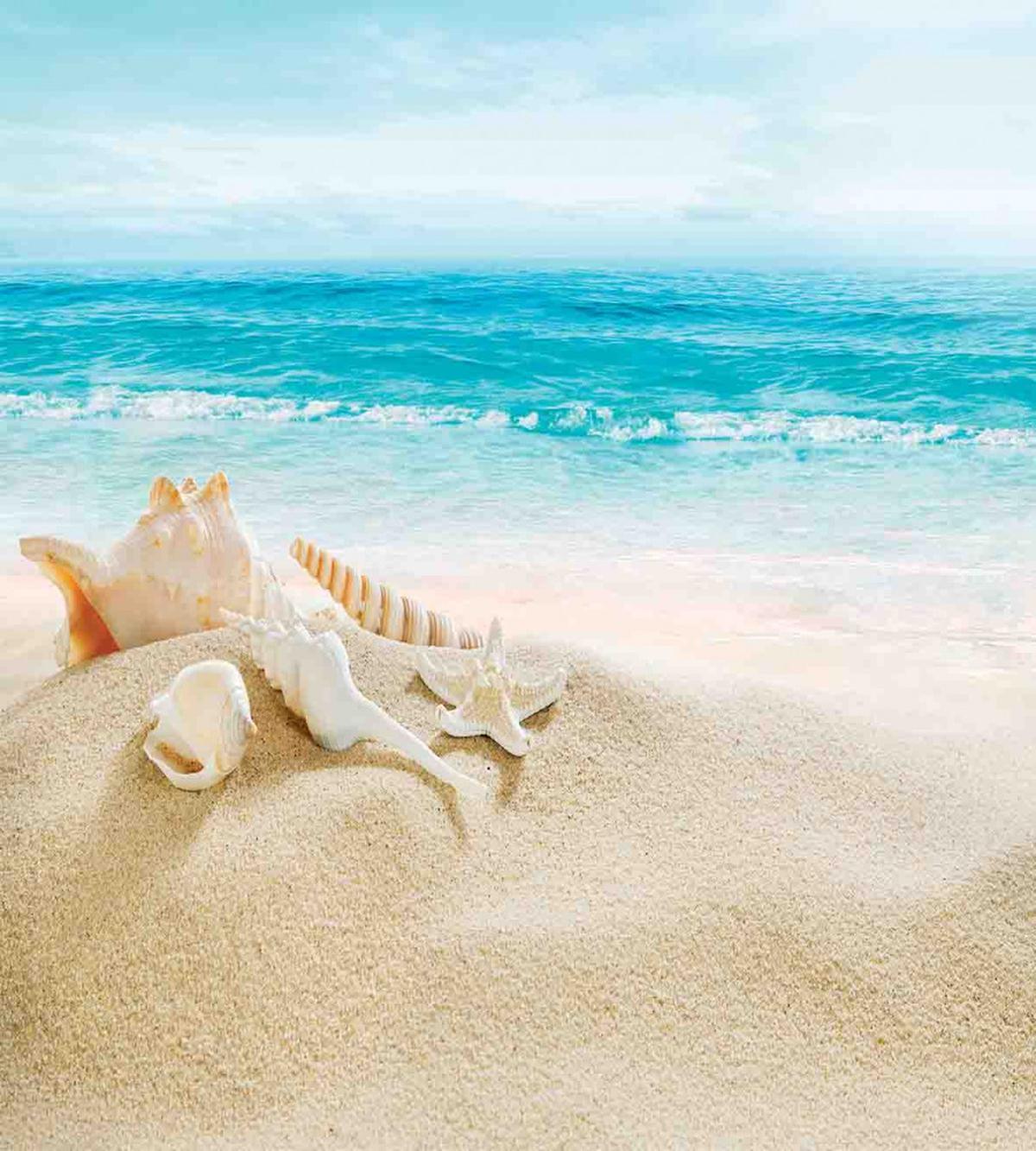 Pastel Beach Scene — Pattern
