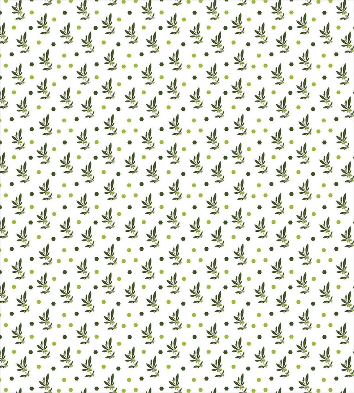 Hexagons and Leafy Branches — Pattern