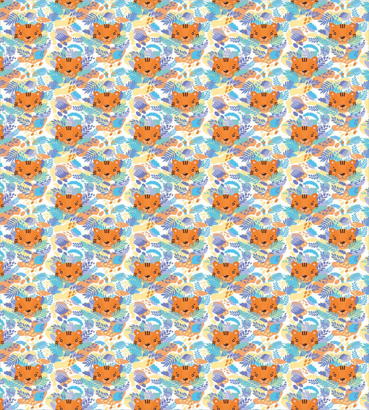 Tigers and Leafy Branches — Pattern
