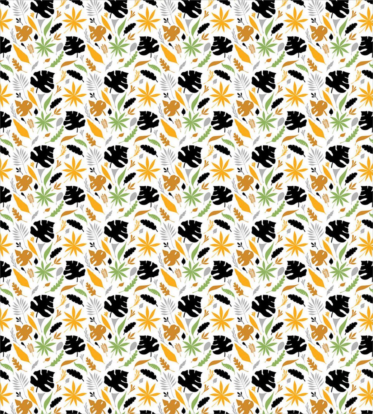 Tropical Foliage Silhouette — Pattern