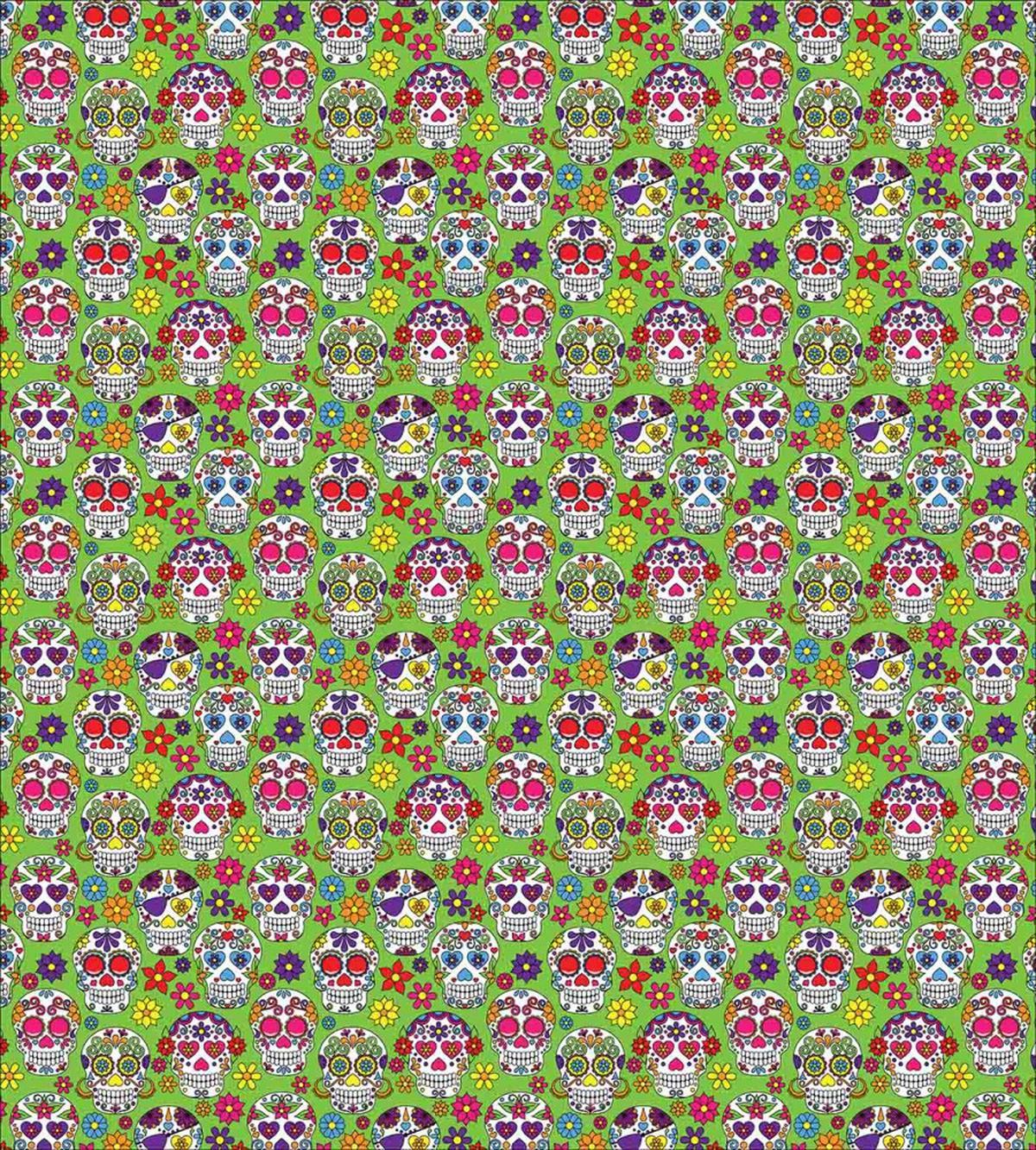 Flowers Roses Skulls — Pattern