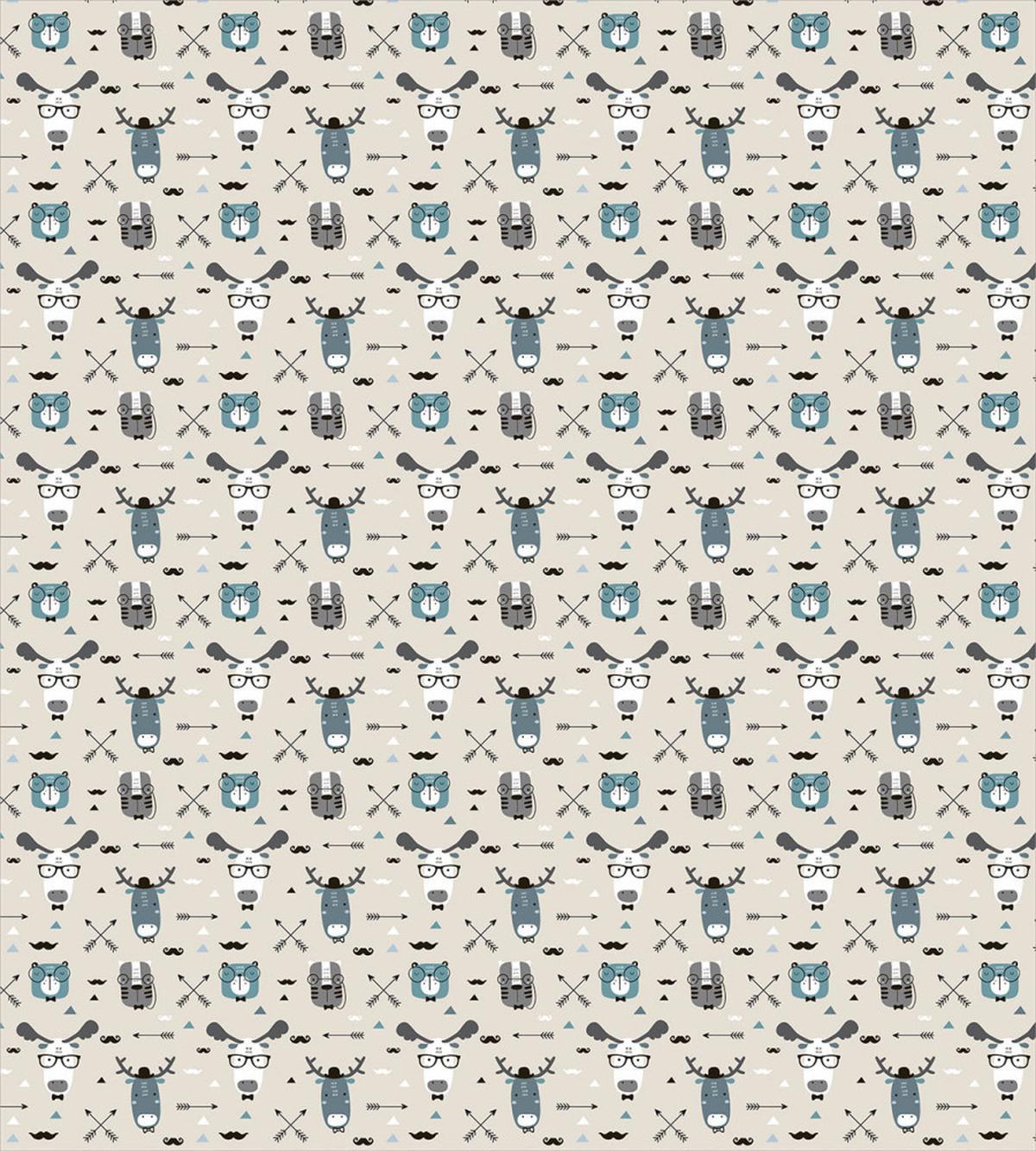 Childish Reindeer Heads Art — Pattern