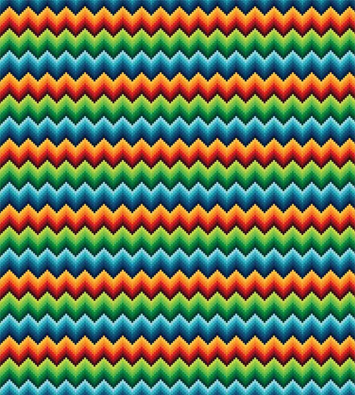 Pixel Art Zigzag Motifs — Pattern