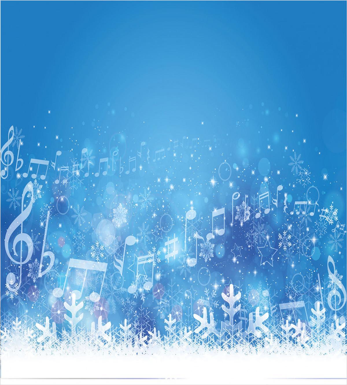 Music Notes Snowflakes — Pattern