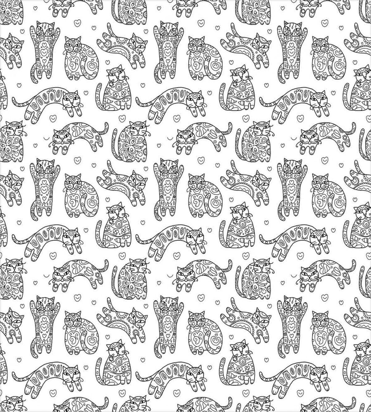 Ornamental Kittens Art — Pattern