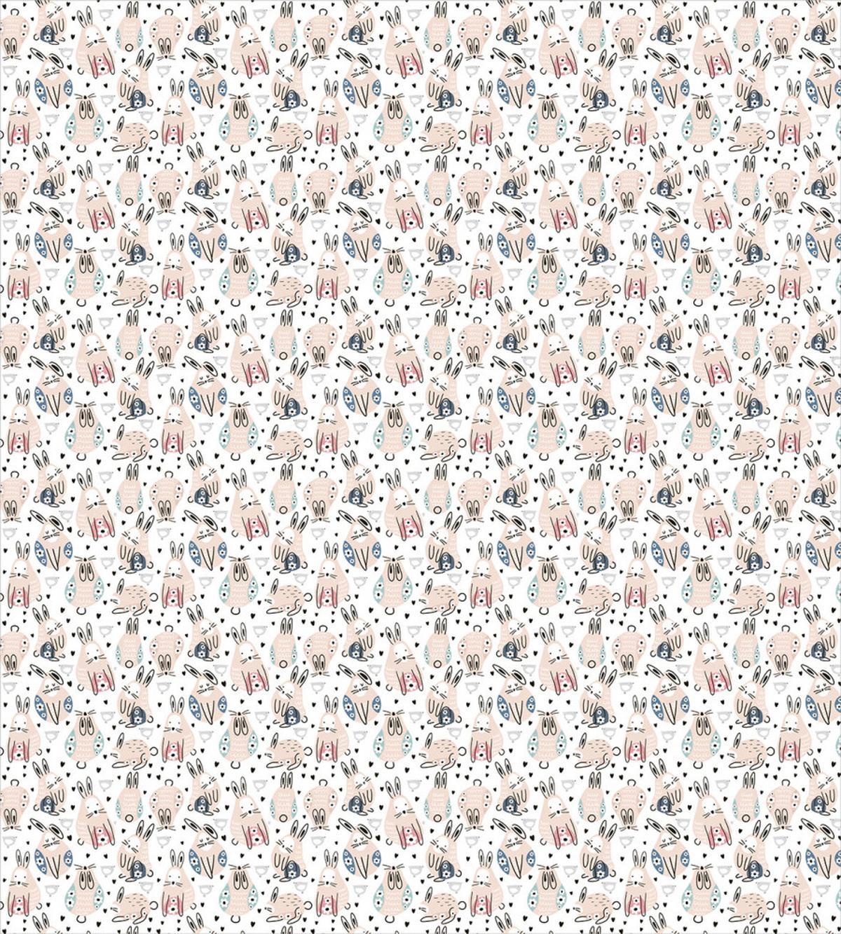 Rabbits with Flowers — Pattern