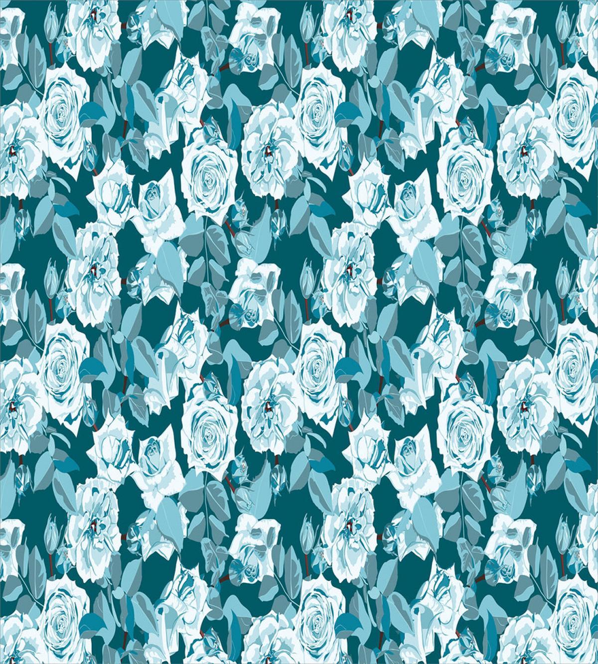 Aquatic English Rose Flowers — Pattern