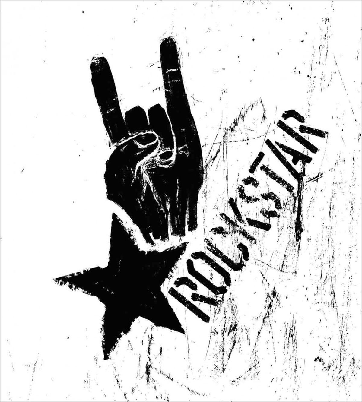 Grunge Effect Hand Star — Pattern
