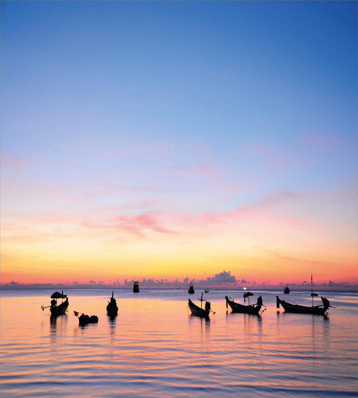 Sunset on Sea Ships — Pattern