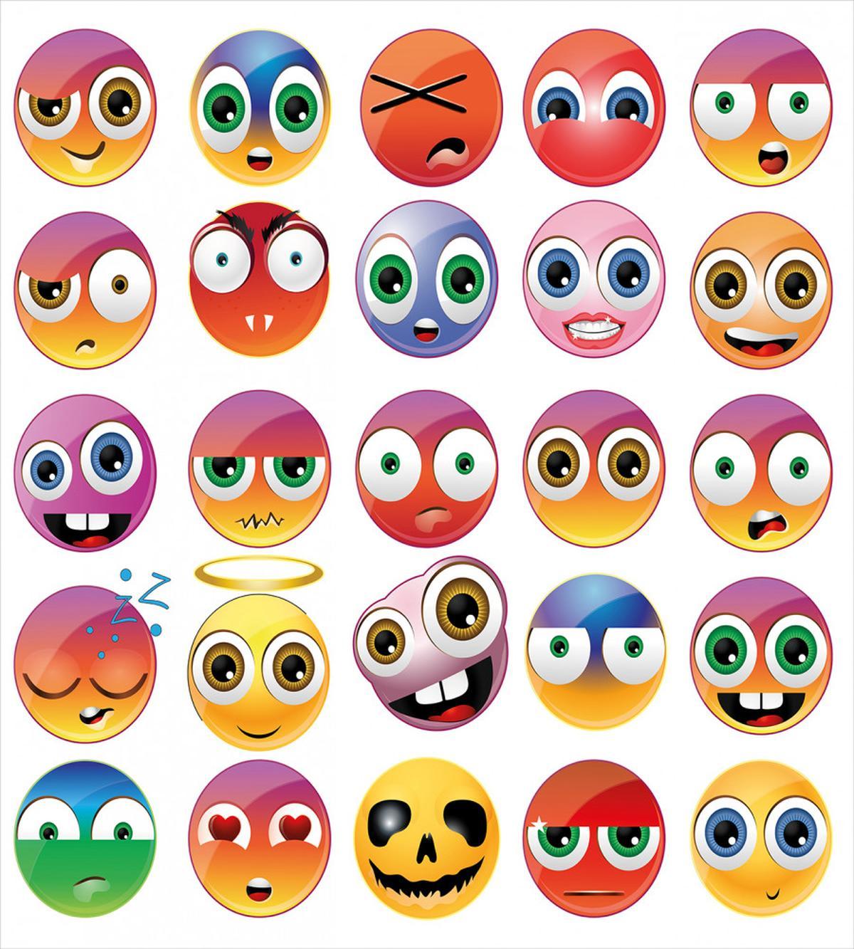 Rainbow Colored Smileys — Pattern