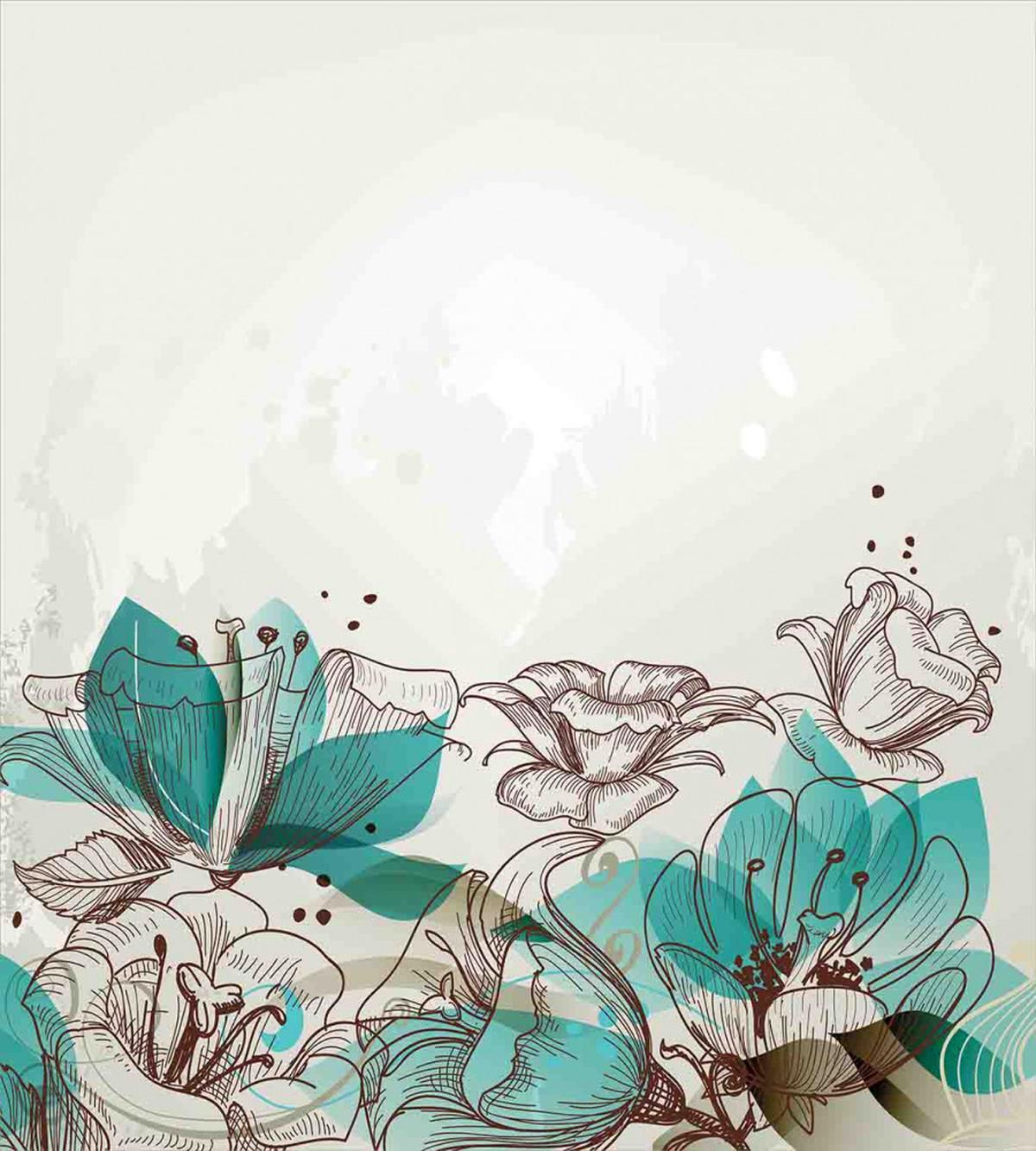 Retro Hibiscus Art — Pattern