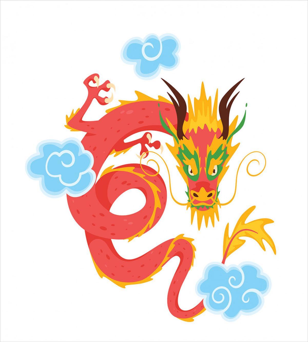 Swirling Clouds Angry Dragon — Pattern