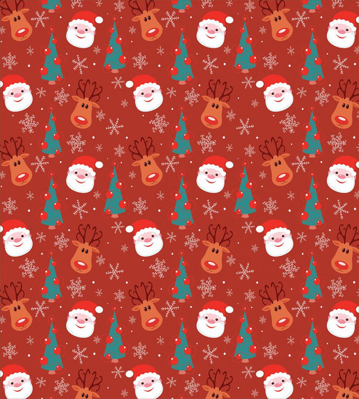 Merry Xmas Cartoon Santa — Pattern