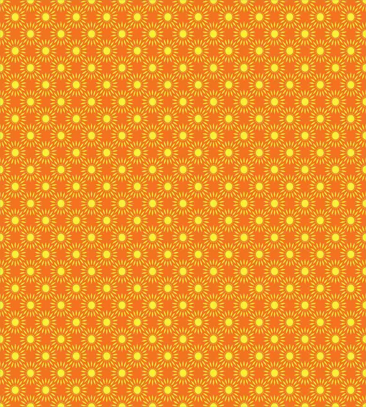 Warm Colored Sun Motif — Pattern