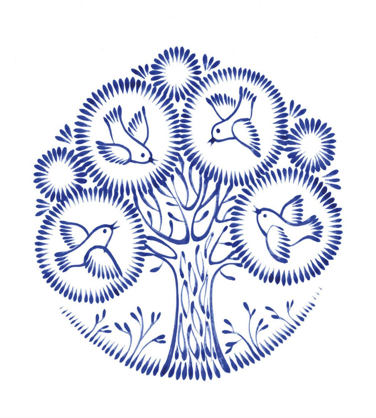 Birds in Botany Circles — Pattern