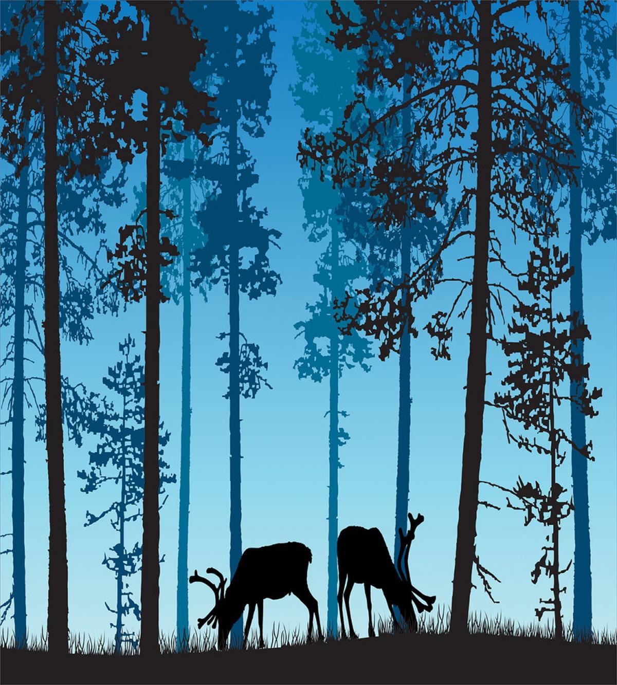 Wild Animal Elk Forest — Pattern