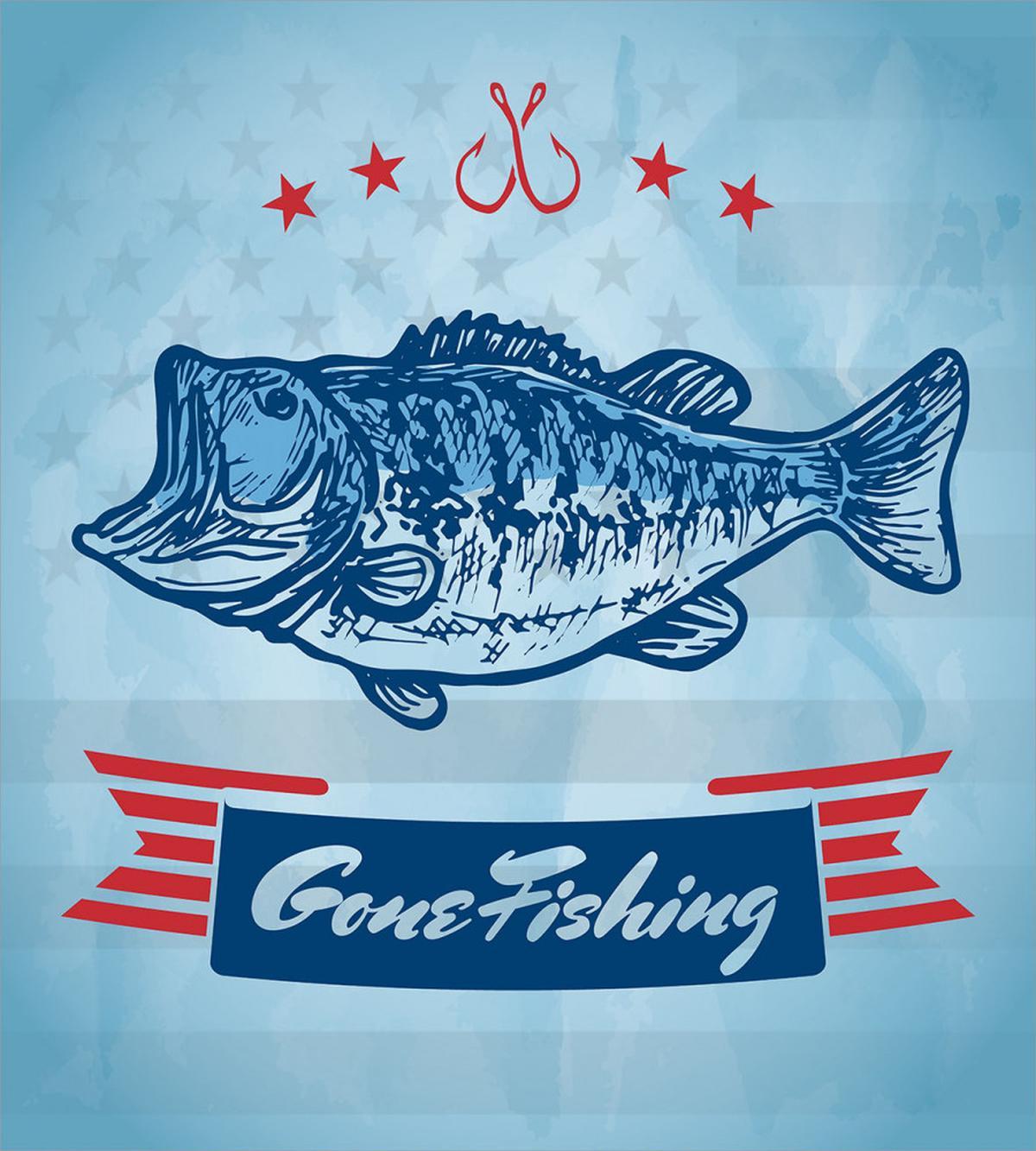Throat Fish USA Flag — Pattern