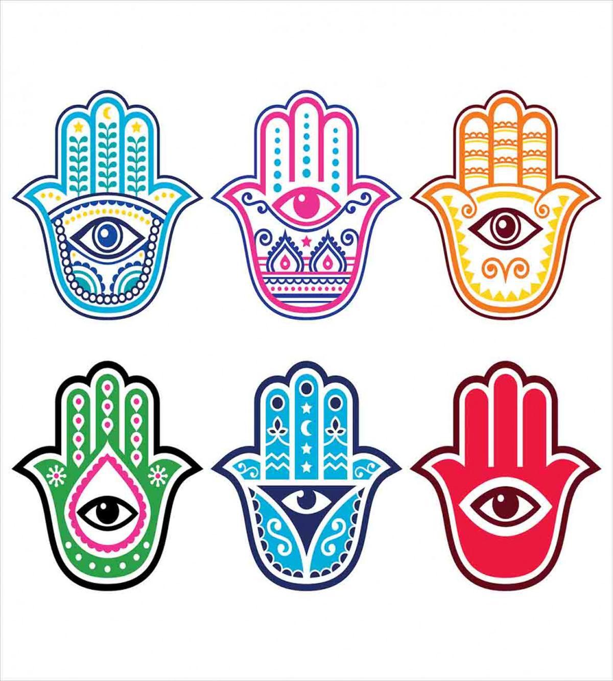 Colorful Hand Third Eye — Pattern
