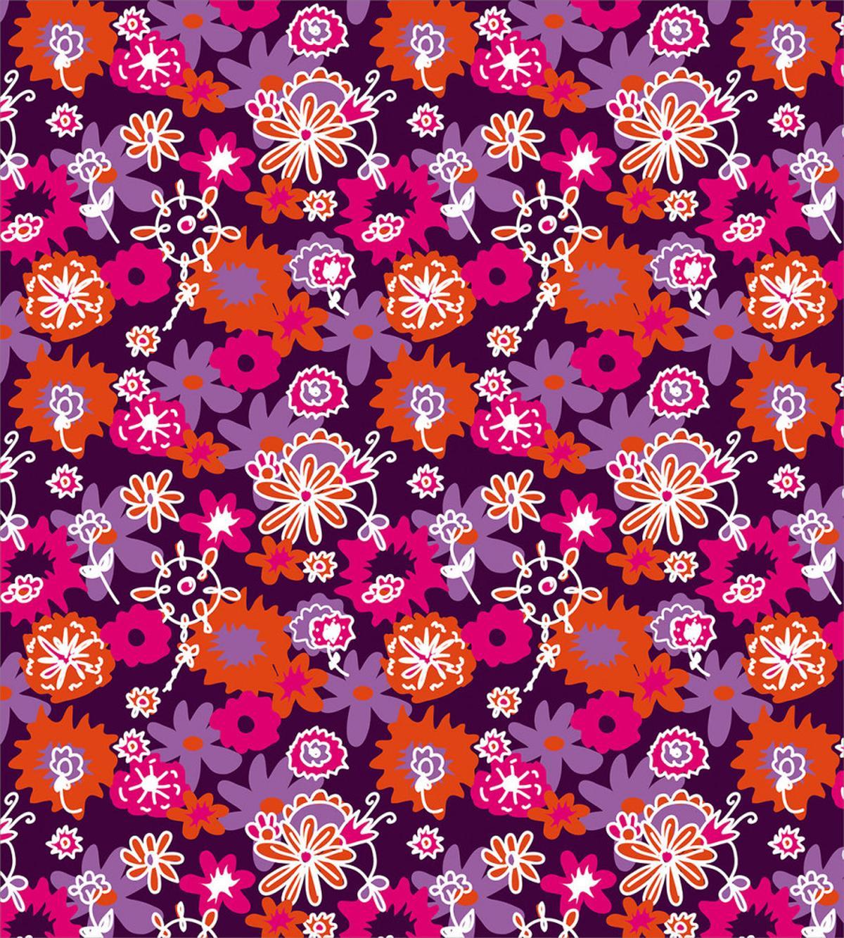 Spring Flowers Retro Style — Pattern