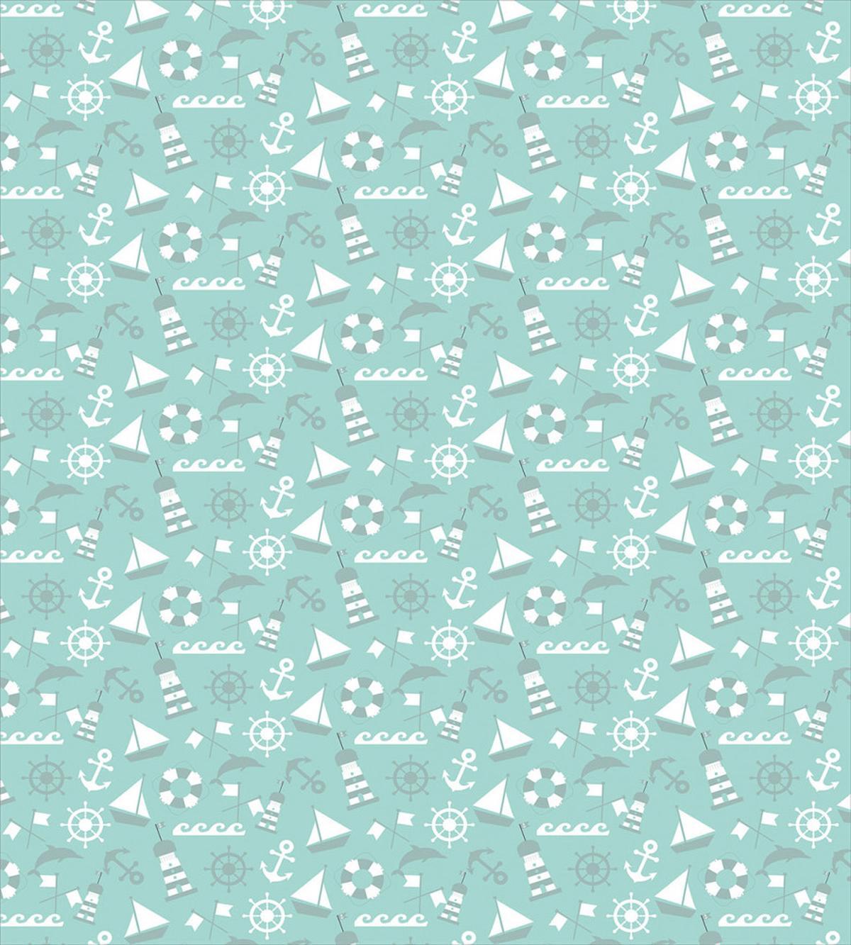 Anker Boat Waves Dolphin — Pattern