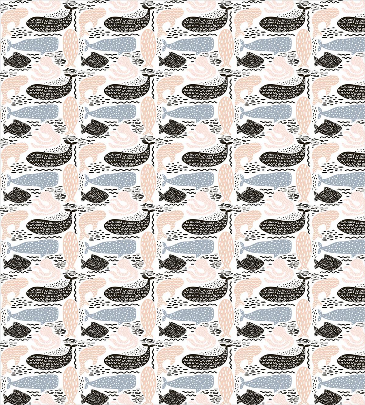 Aquatic Animal Silhouette — Pattern