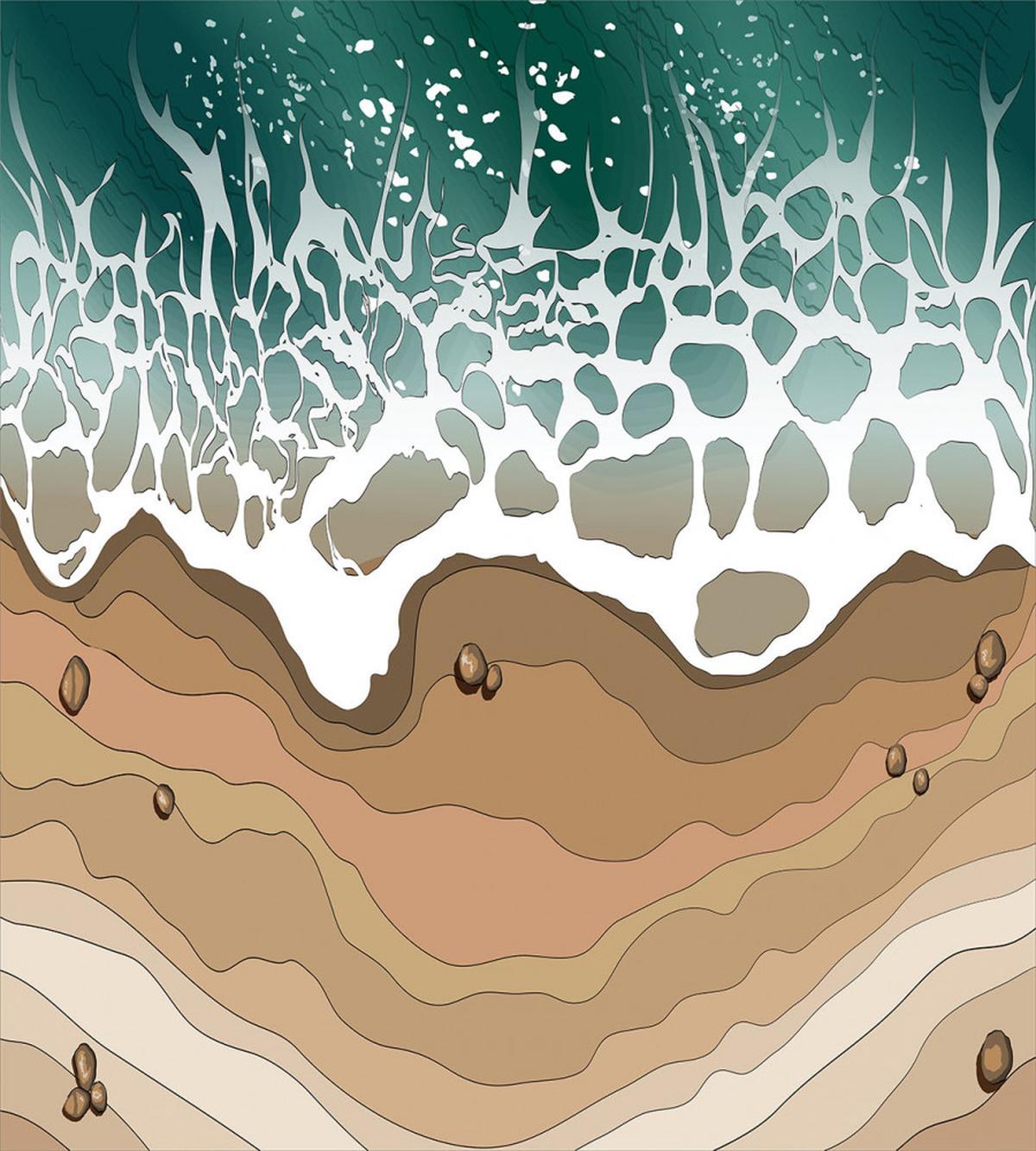 Foamy Sea Waves Bay — Pattern